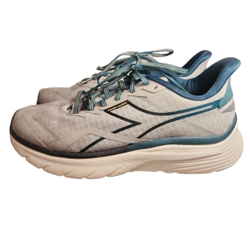 Diadora Equipe Nucleo Men Running Shoes Gray Mediterranean 10.5 Athletic Sneaker - Picture 4 of 12